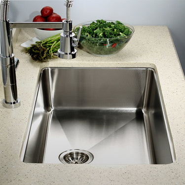 Houzer Nouvelle 23 inch Stainless Steel Undermount Single Bowl Kitchen Sink, Nested 20-Pack